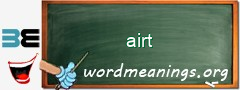 WordMeaning blackboard for airt